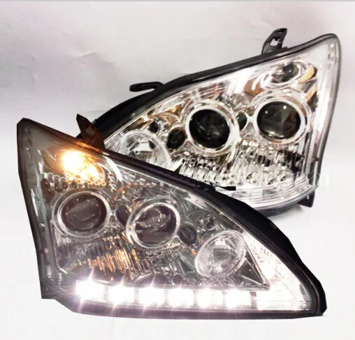 one set 2pcs Автомобильный Стайлинг 2004 2005 2006 2007 2008 2009 год для RX330 RX350 фары для фар хромированная Цветовая Настройка автомобильные аксессуары светодиодный DRL - Цвет: one set 2pcs
