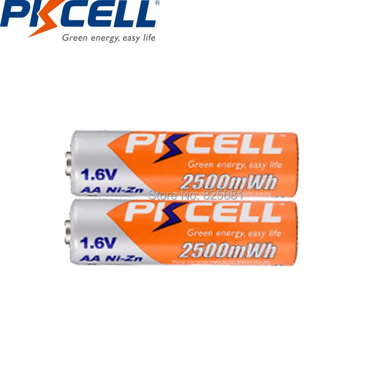 20 шт. PKCELL NIZN батарея AA аккумуляторные батареи aa 2500mWh 1 6 V самый высокий 8 v|rechargeable