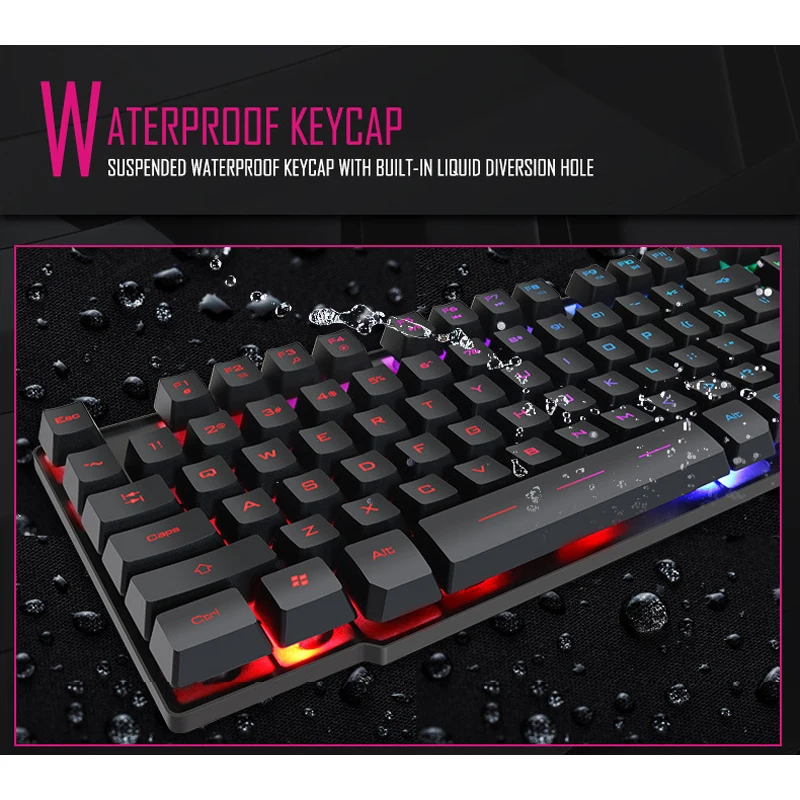 IMice игровая механическая клавиатура с Подсветка Игры подсветкой геймер цветная
