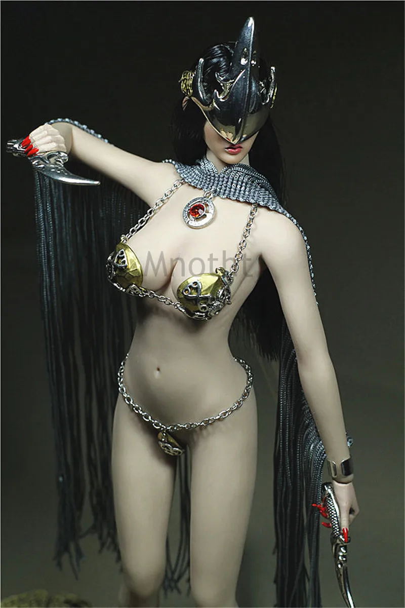 1/6 весы женский солдат кисточкой платье с воротником шалью для металлическим