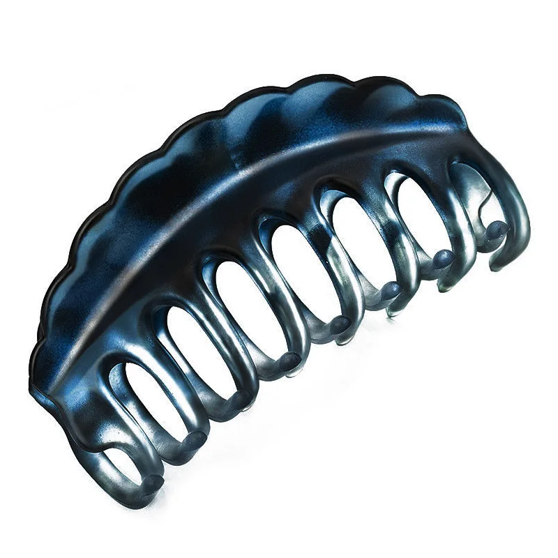 Blue Black Большие пластиковые заколки для волос, заколки для девочек, заколки для волос, украшения для женщин, заколки для волос с бананом - Цвет: Blue Black