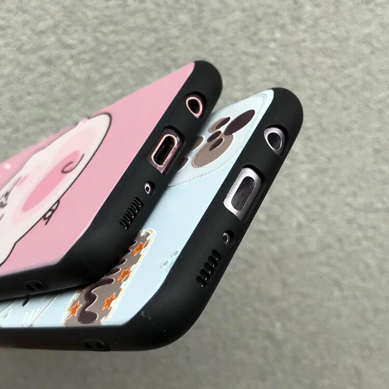 YHBBCASES для samsung Galaxy S8 S9 S10 Plus 3D рельефный мягкий чехол с мультяшным рисунком Note 8 9 A8S C9