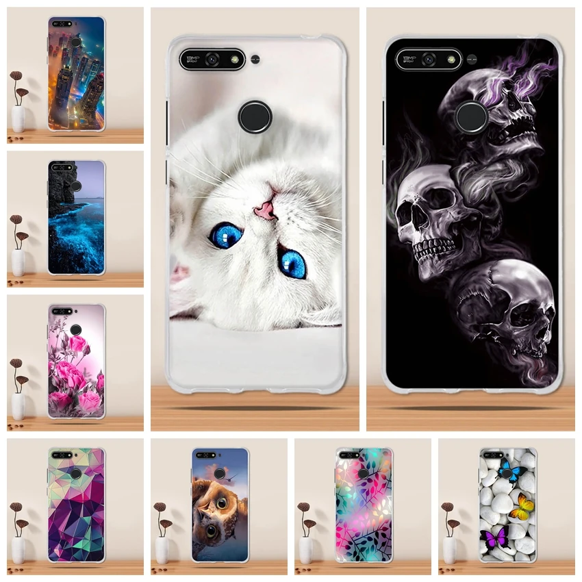 Чехол для телефона Huawei Honor 7A Pro/Y6 2018 силиконовый мягкий чехол из ТПУ Y6 Prime