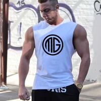 brand clothong mens muscle vest gyms tank top bodybuilding fitness men cotton singlets plus size o neck sleeveless shirt men