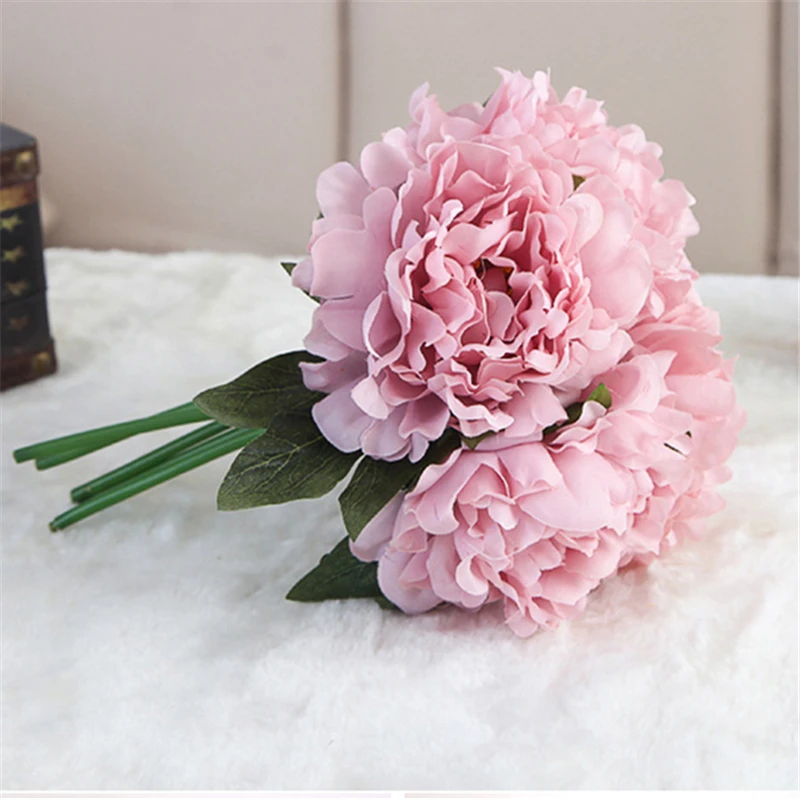 Большой Букет пионов 19 см искусственные цветы свадебный букет из роз украшения