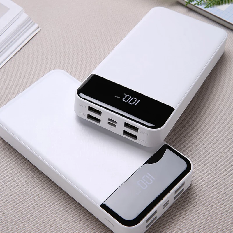 30000 мАч Внешний аккумулятор 4USB Мобильный ЖК дисплей цифровой Зарядка сокровище