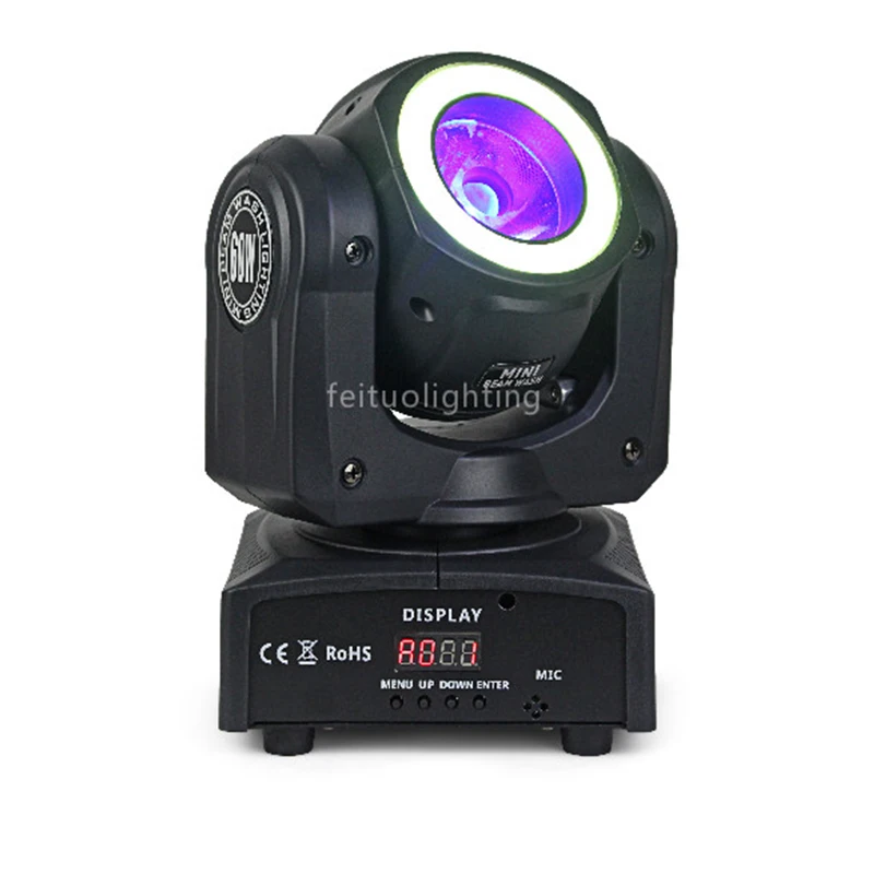 

2019 New Lyre 60w Led Moving Head Beam Light RGBW 4in1 Leds With 12pcs SMD Leds Beam Moving Head Disco Party Lights Mobile Head