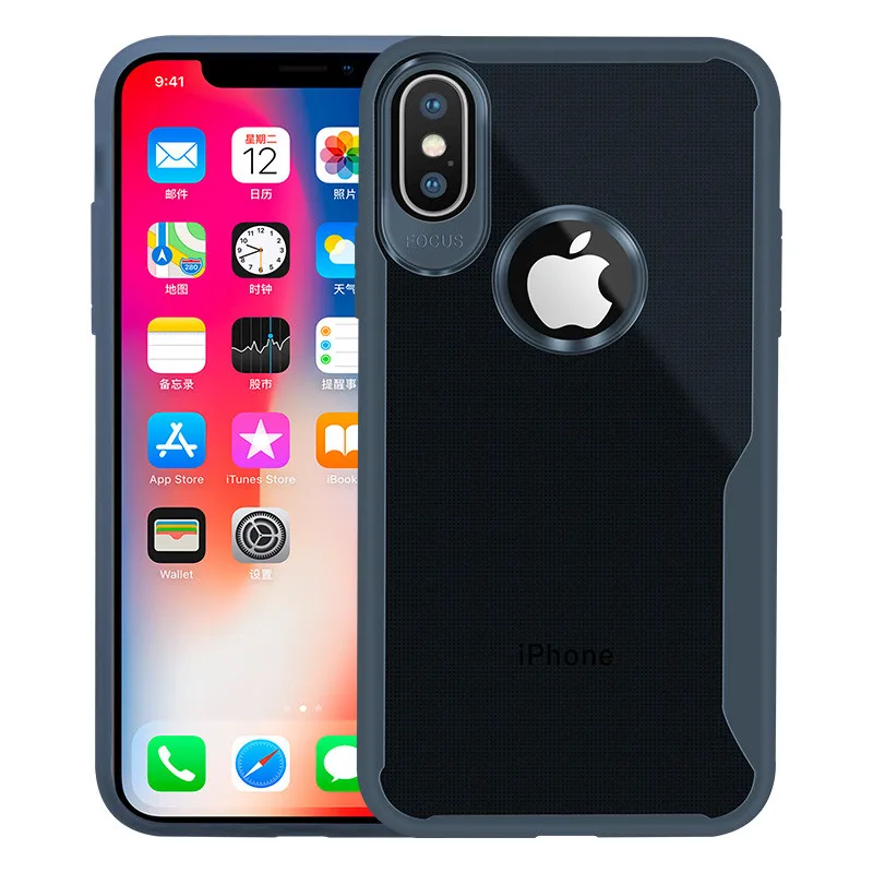 PDGB прочный прозрачный ТПУ чехол для iPhone X Xs MAX XR 5 5S SE 6 6s Plus 7 8 полный Чехол Мягкий