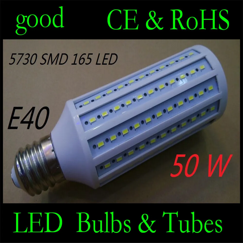 

50W LED bulb E40 LED Light 5730 SMD 165 LED Corn Lamp High brightness AC110V/220V Maize Lamp Home Indoor Outdoor street lighting