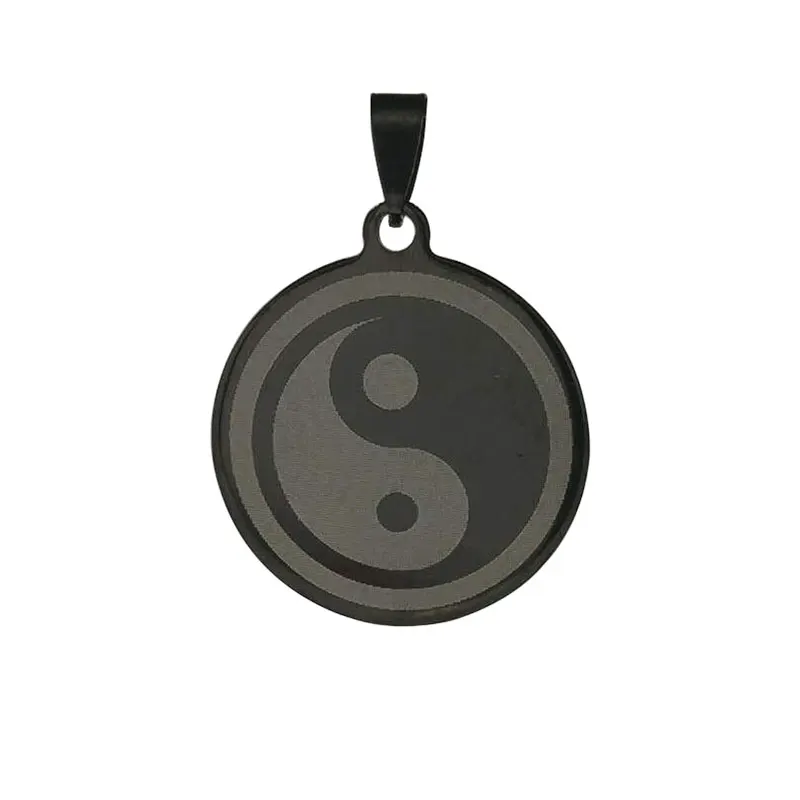 ZXZ модная Высококачественная круглая подвеска Багуа из нержавеющей стали Tai Chi Yin