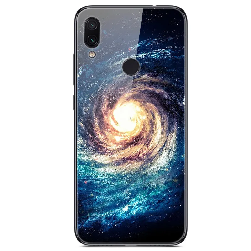 Чехол из закаленного стекла для Xiaomi Redmi 7, чехол с изображением планеты космоса, стеклянный чехол для задней панели, чехол для Xiaomi Redmi 7, чехол для Redmi 7, Redmi7, 6,26 дюйма - Цвет: 38