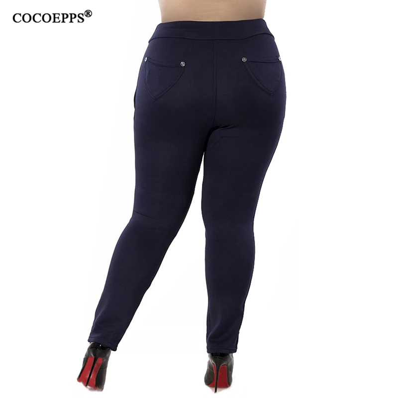 COCOEPPS 2019 женские повседневные брюки однотонные Большие размеры черные весенние
