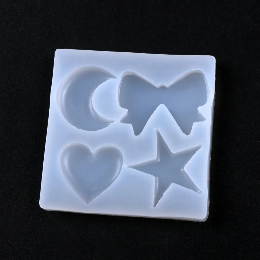 Луна Звезда Сердце Галстук бабочка 4 формы ювелирные изделия силиконовая смола