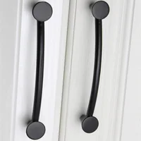 Solid thickened kitchen cabinet black handle cupboard pull  drawer dresser wardrobe handles pulls knobs bookcase handle 96mm