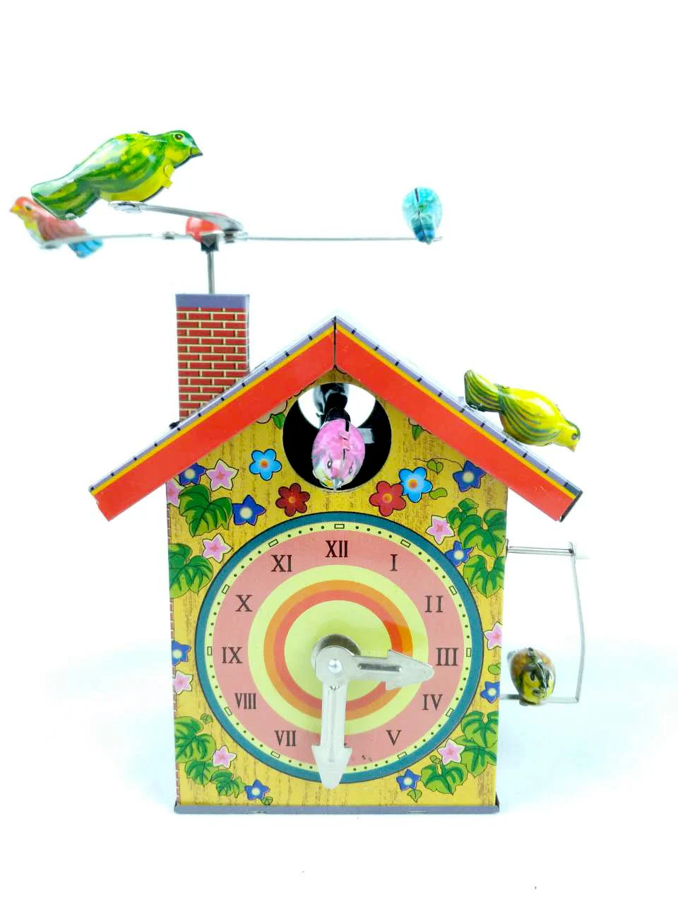 Из печати Ретро MS485 птица дом оловянные часы игрушечная техника коллекция |