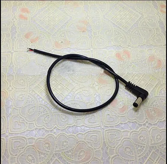 

free ship ,90 degree right angle DC cable,5.5X2.5 wire, DC elbow plug copper wire, power cable for Monitor and notebook