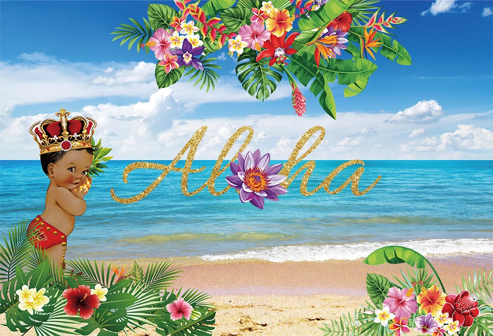 HUAYI Aloha Luau вечерние ничный фон Королевский Маленький принц для вечеринки на день