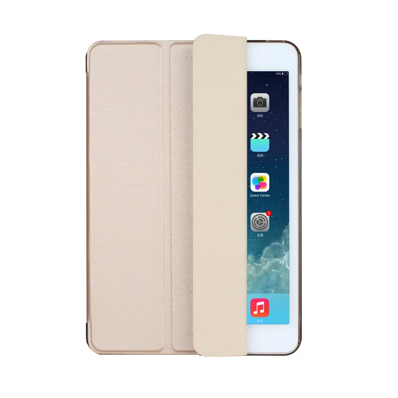 Чехол тройного сложения для iPad 2/3/4 блестящая силиконовая Мягкая задняя крышка