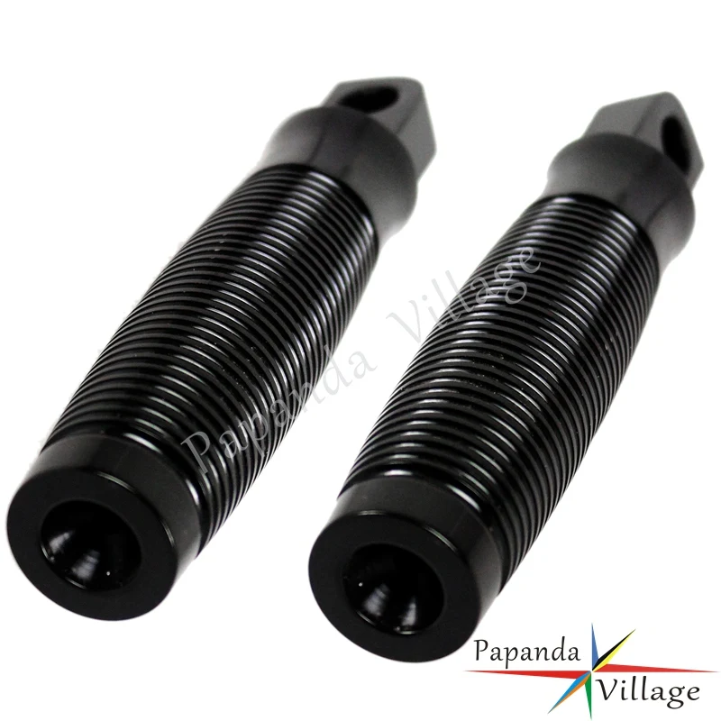 Papanda Motorcycle Footpegs Motorbikes 1/2&quot Clevis Footpeg Mounts Old School Black Foot Rests for Harley Choppers Bobbers Custom |
