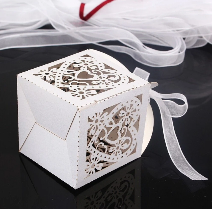 White Новые 5 шт. коробки для свадебного торта, роскошные новые подарочные украшения, вечерние, Сладкое Яблоко, для конфет, бумажная упаковка, милые, розовые, белые, для девушек - Цвет: White