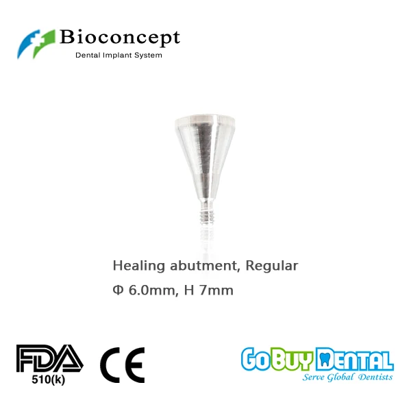 

Osstem TSIII&Hiossen ETIII Compatible Bioconcept Hex Regular healing abutment D6.0mm, height 7mm(324240)
