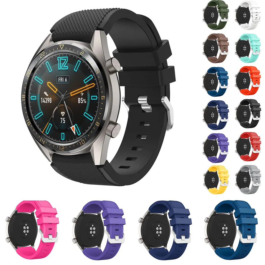 Ремешок силиконовый для смарт часов HUAWEI Watch GT GT2 сменный спортивный браслет Samsung