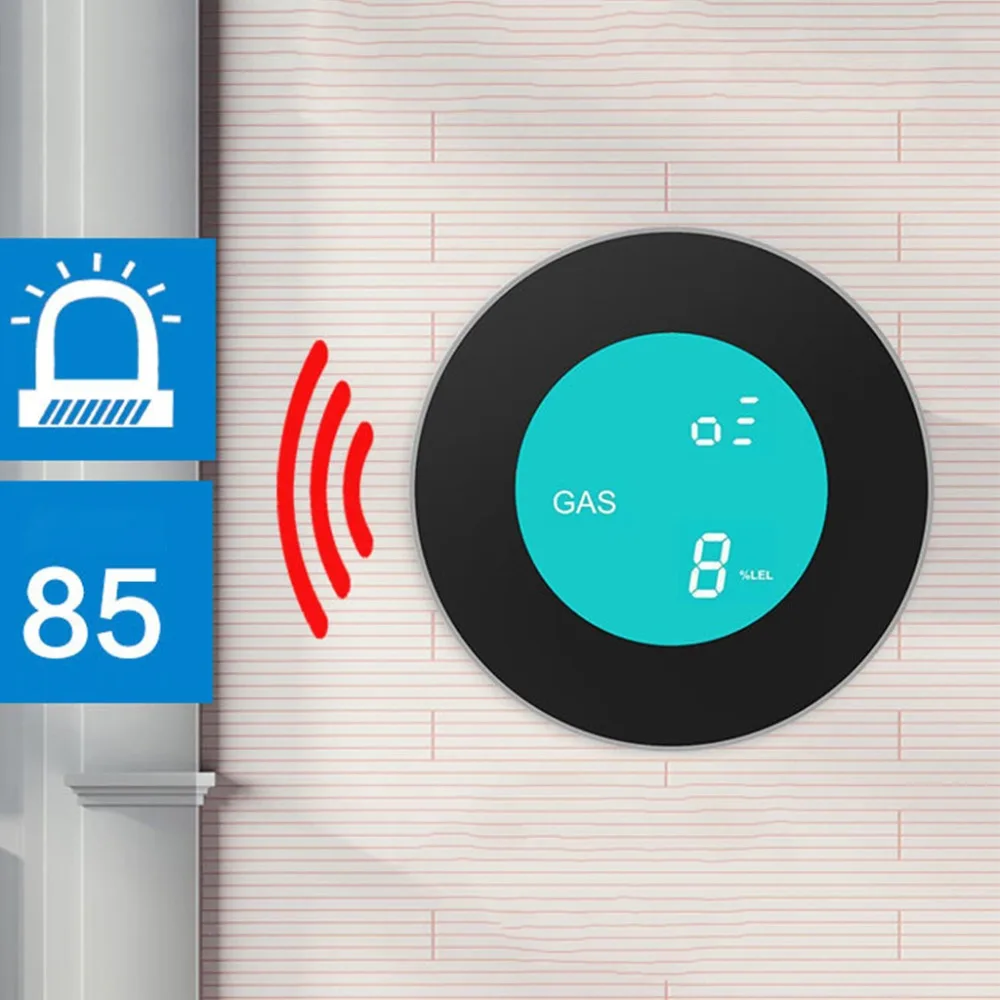 Умный беспроводной Wi-Fi детектор газа утечки газа датчик сигнализации для домашней безопасности дистанционное управление гаджеты с управлением приложением США штекер