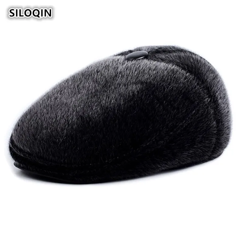 Шапка SILOQIN осенне зимняя новый стиль женская шапка береты утепленные наушники