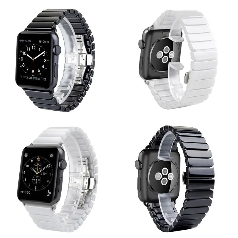 UTHAI A08 керамический ремешок для APPLE Watch 4/3/2/1 42 мм/38 мм Iwatch браслет на запястье из смолы ремень аксессуары для часов Ремешок для часов