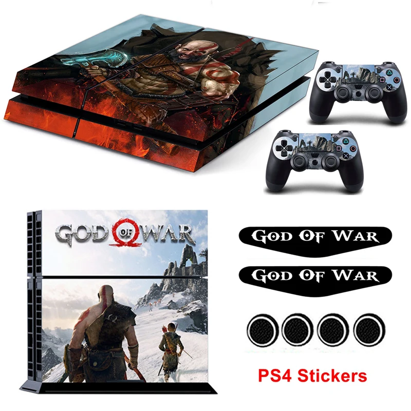 Наклейки для кожи PS4 игра Бог войны PlayStation 4 и 2 контроллера виниловые наклейки