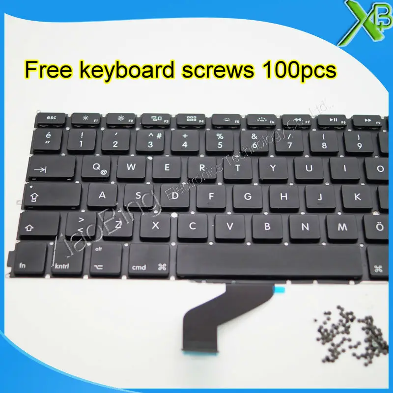 Совершенно новая Турецкая клавиатура TR + винты для клавиатуры 100 шт. MacBook Pro Retina 13 3