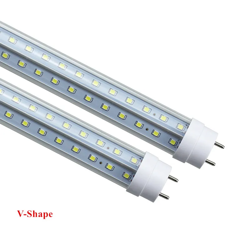 22w 28w 36w 45w 65w V образные светодиодные T8 трубки с двойными сторонами SMD2835 3ft 4ft 5ft 6ft 8ft