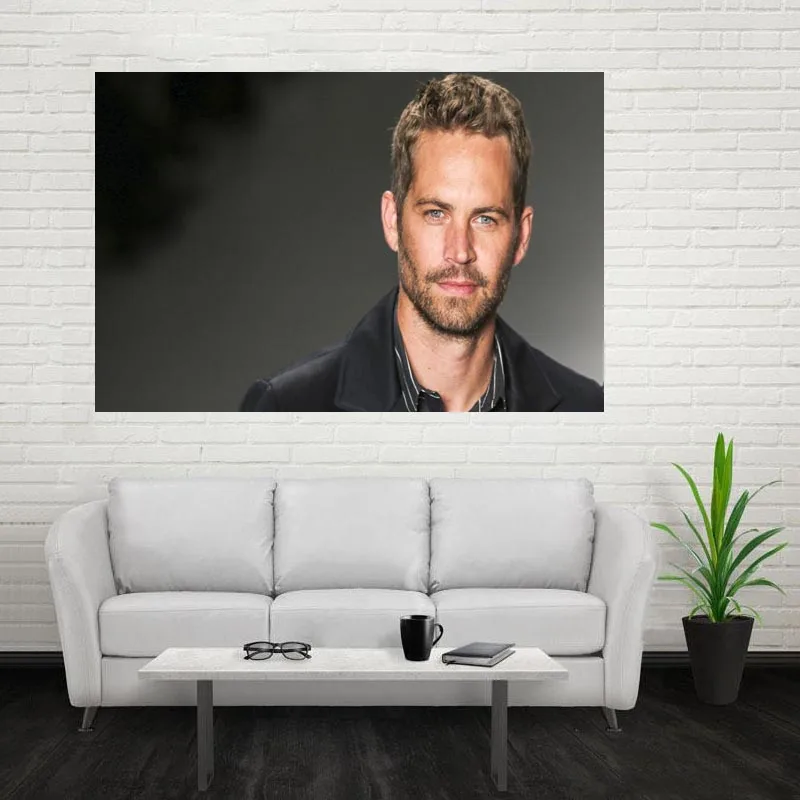 Обычный атласный постер Nice Paul Walker тканевый настенный с принтом из шелковой ткани