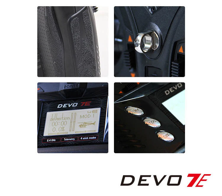 Walkera DEVO 7E 2,4G 7CH DSSS Радиоуправляемый передатчик для радиоуправляемого вертолета самолета Модель 1 и модель 2