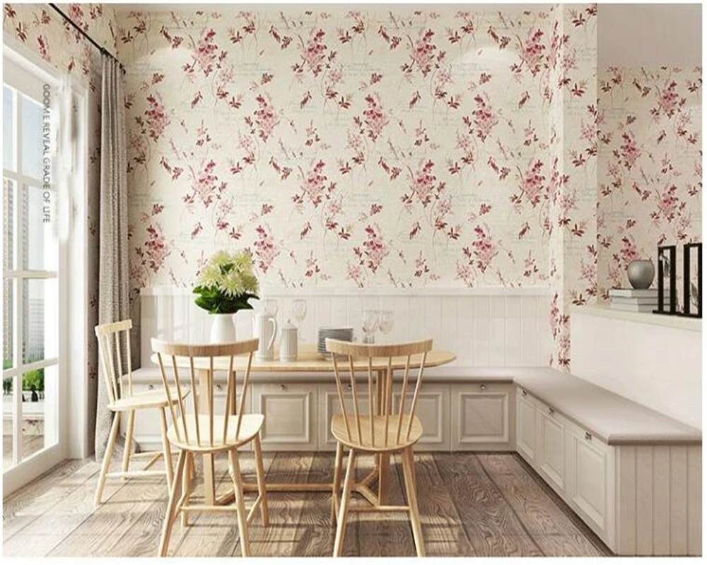 

beibehang papel de parede American rural non-woven fabric floral European retro wallpaper hudas beauty bebang papier peint