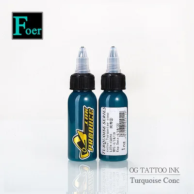 Turquoise Conc O.G тату машина набор Перманентный макияж синяя группа динамические чернила микроблейдинг пигмент для татуировки цвет краски 1 унций/30 мл - Цвет: Turquoise Conc