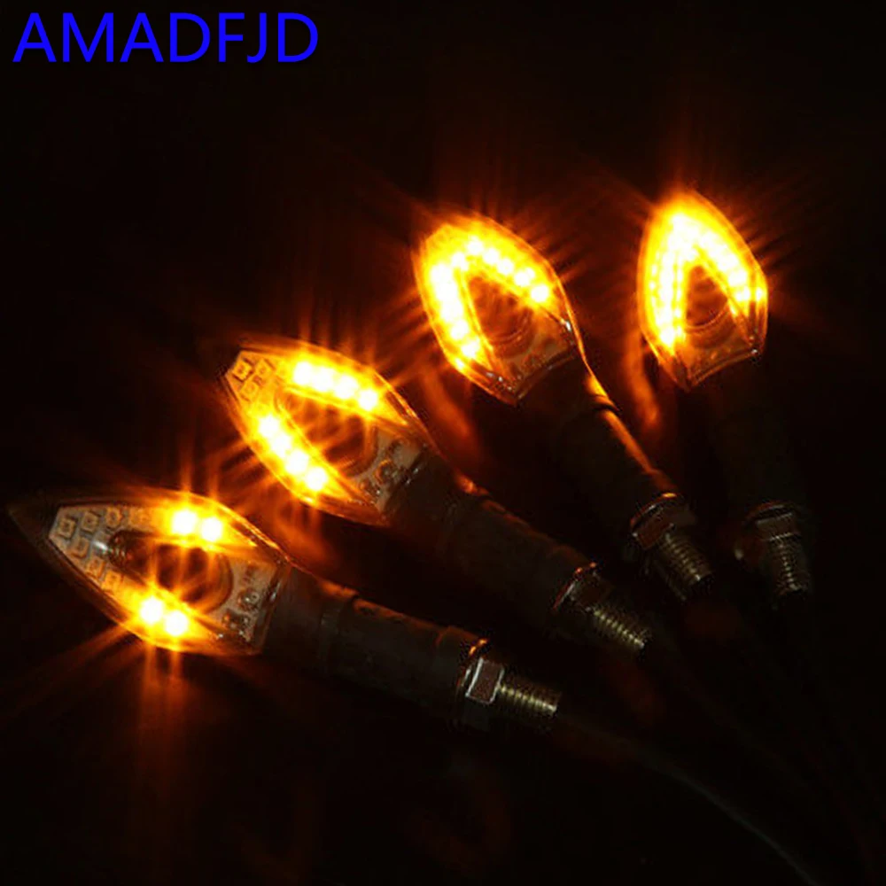 AMADFJD 4 шт. светодиодный сигнальный светильник s для мотоцикла мигалка индикатор