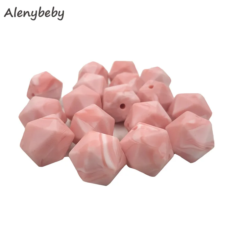 50 шт 17 мм оптом икосаэдрон BeadsTeether Baby Chew BPA без пищевых продуктов мягкие свободные