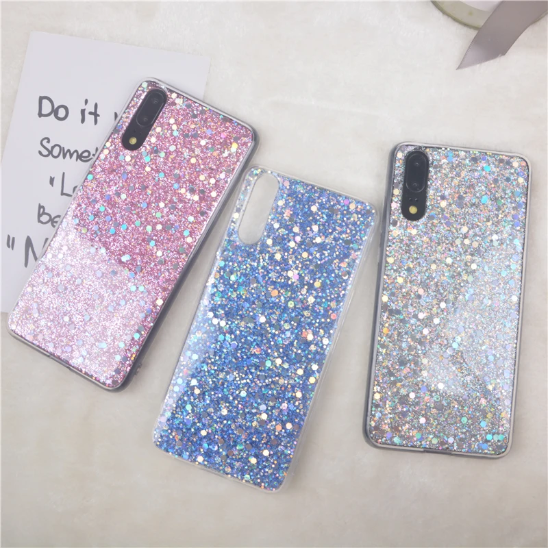 Силиконовый блестящий чехол для телефона Huawei P Smart P20 Pro P10 P8 P9 Lite 2017 Nova 2 2S 2i Honor 8 9 10