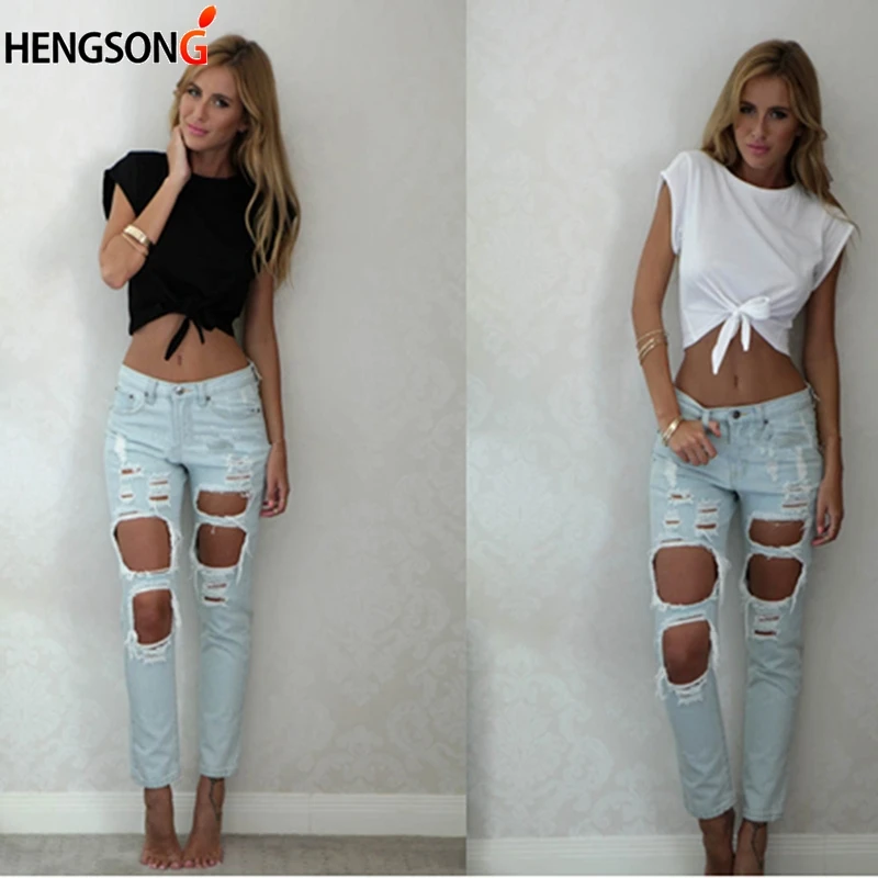 Летняя футболка с галстуком бабочкой укороченный топ сексуальная Однотонная для