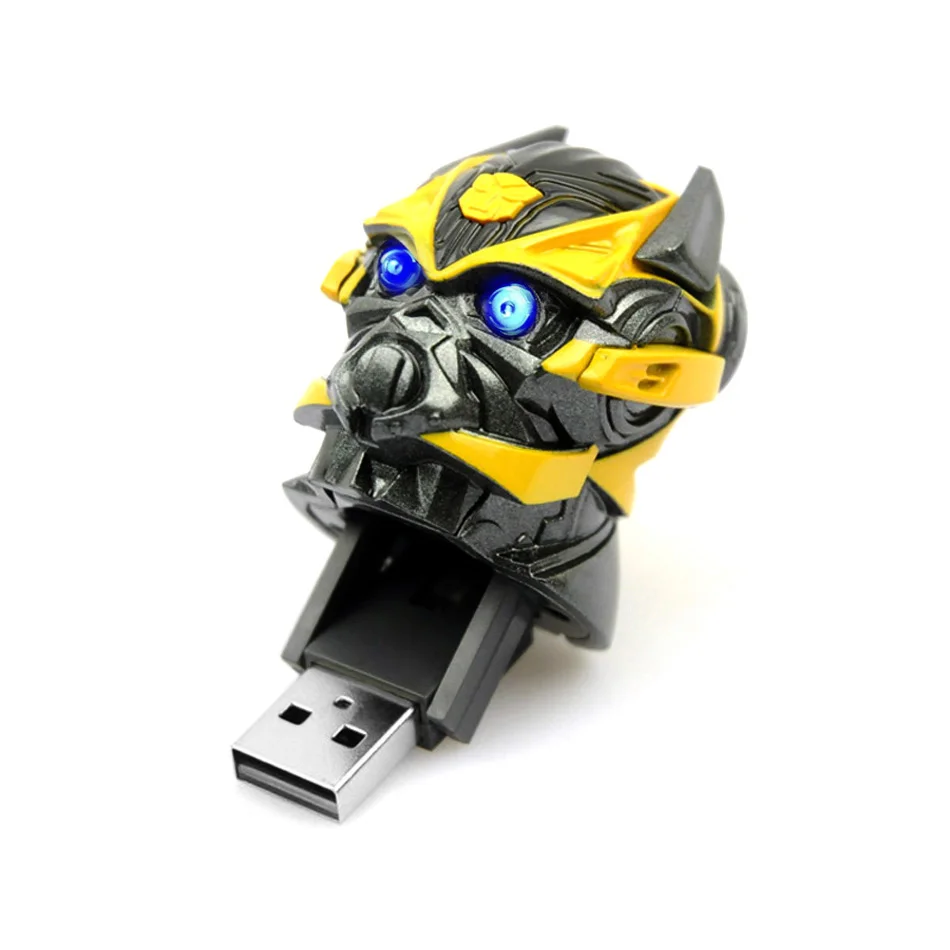 Новый светодиодный флэш-накопитель USB bumblebee 4 ГБ 8 16 32 64 USB-карта памяти
