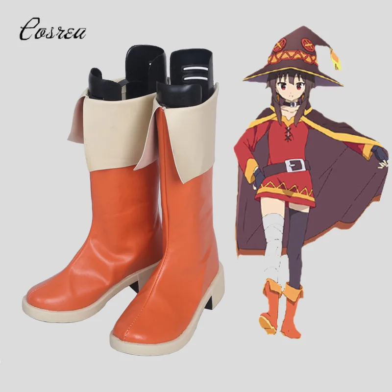 Женские сапоги для косплея KonoSuba Megumin кожаные Хэллоуина| |
