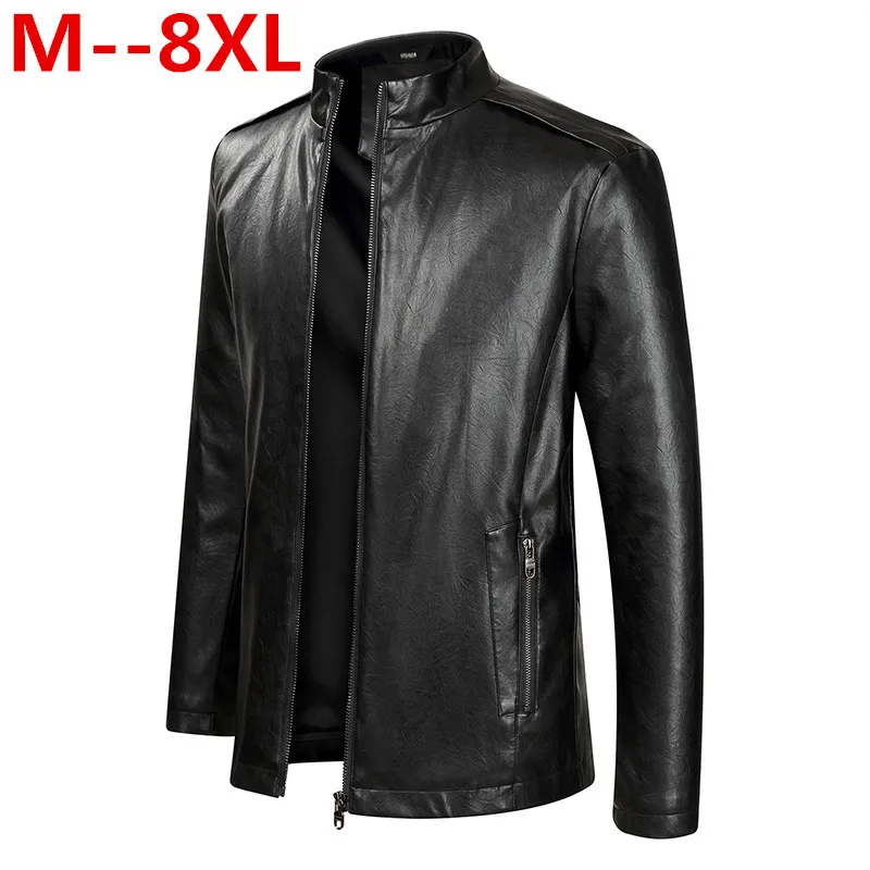 Большие размеры 8XL 7XL 6XL 5XL Новое поступление кожаные куртки Мужская Верхняя