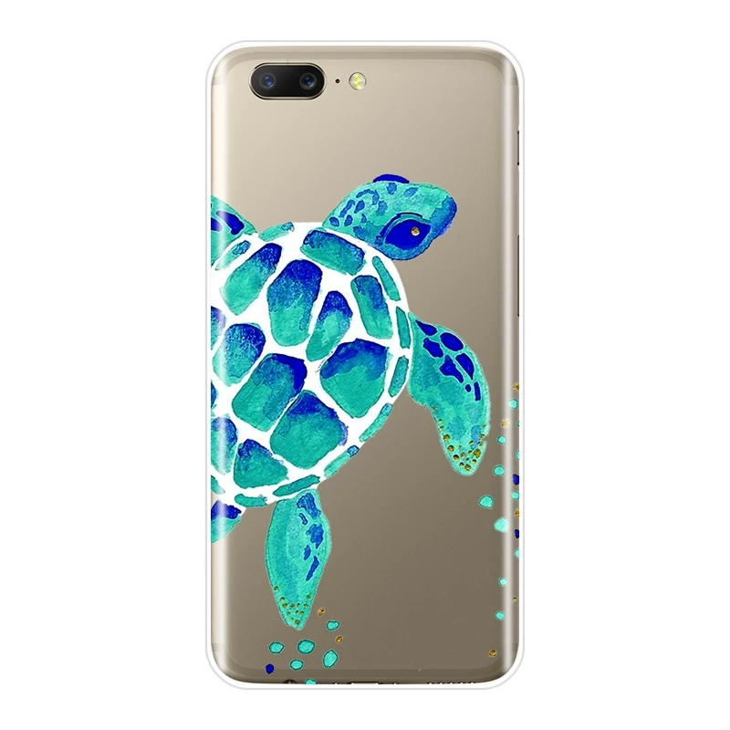 Зеленый синий черепаха животное мультфильм чехол для телефона One Plus 6 6T 5T 3T