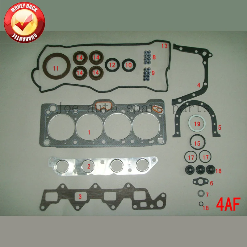 

4AF 4AFE Engine complete Full gasket set kit for Toyota Corolla Carina CELICA 1587cc 1.6L 1987-1993
