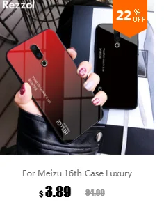 Чехол Rezzol для Meizu 16, закаленное стекло, задняя крышка для Meizu 16th, силиконовая рамка, жесткий глянцевый чехол для Meizu 16th Plus Capa