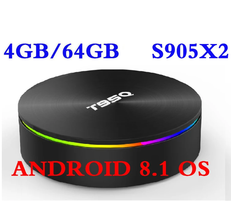 4g 64g ТВ-приставка Amlogic S905X2 Android 8,1 T95Q 4K Smart медиаплеер T95Q 4G 32/64G DDR4 четырехъядерный 2,4G& 5GHz Wifi PK X96 MAX ТВ-приставка - Цвет: 4g 64g