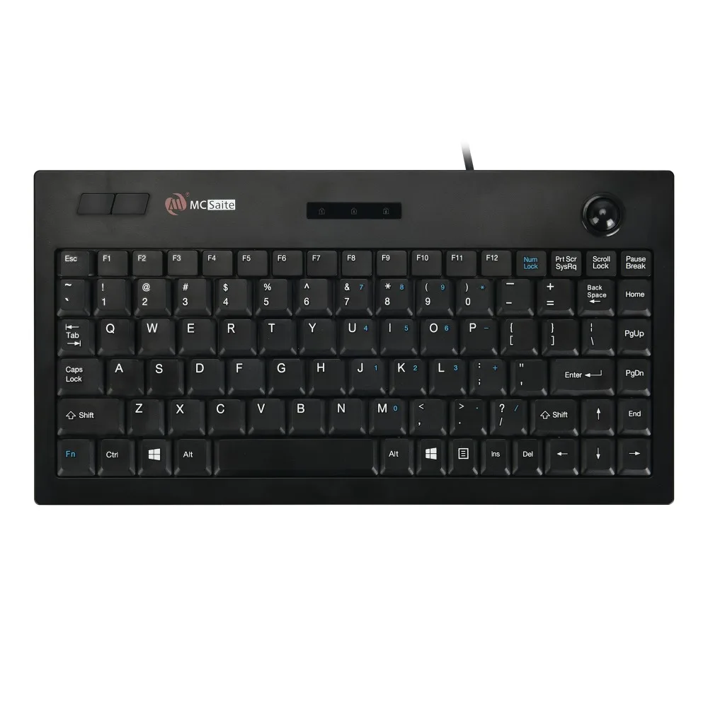 

Wired USB Mini PC Plastic Trackball Keyboard With 88 Keys For Industrial