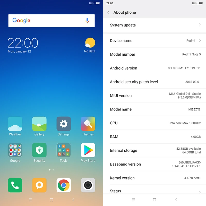 Оригинальный Xiaomi Redmi Note 5 4 Гб ОЗУ 64 ПЗУ Восьмиядерный процессор Snapdragon 636 99 &quot18:9