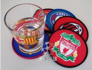 free shipping 2014 The Brazilian World Cup national team bar cup mat fans silicone | Дом и сад